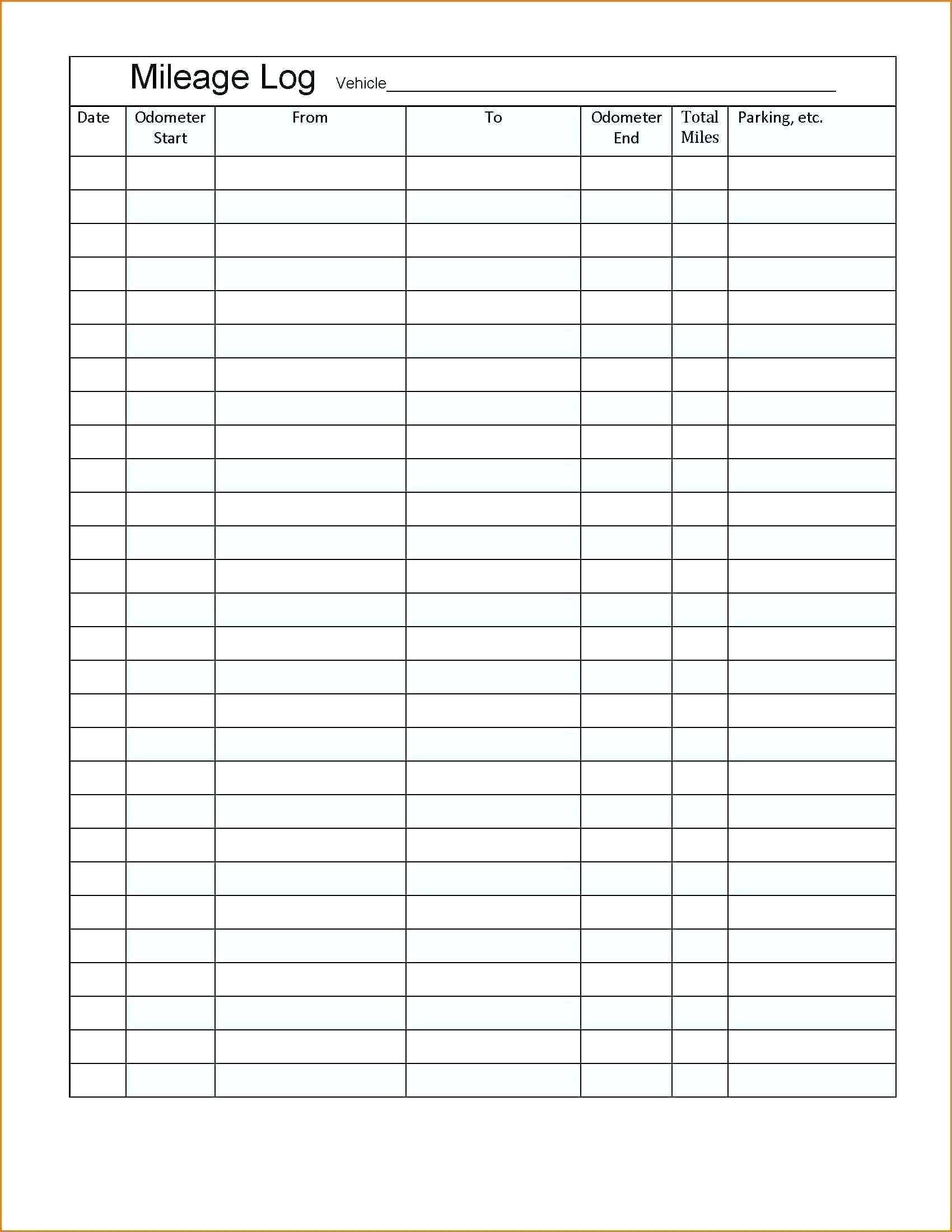 Mileage Log Template For 2024 MileageWise