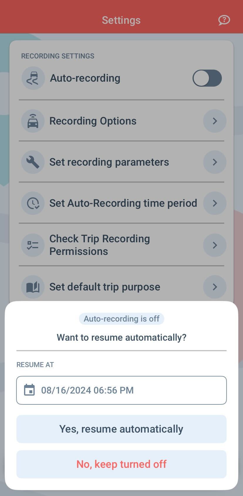 turn off automatic tracking