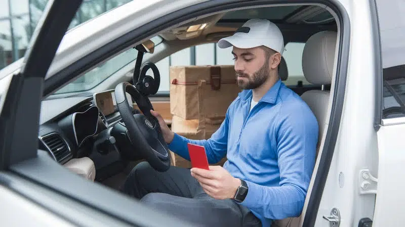 driver going through the checklist of the best doordash driver tricks