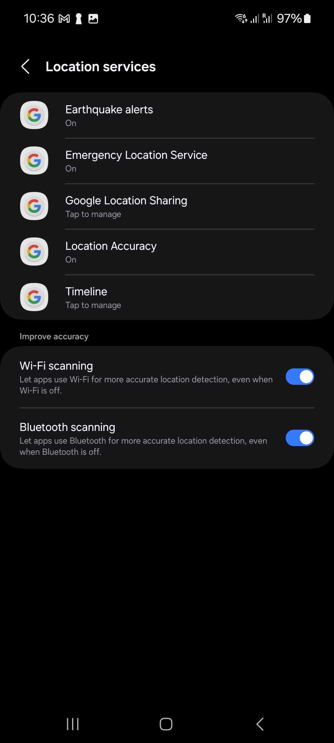 android settings