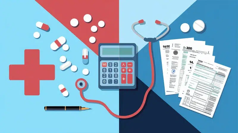 image representing idons for medical expenses and deductions symbolizing Can Sole Proprietor Deduct Medical Expenses