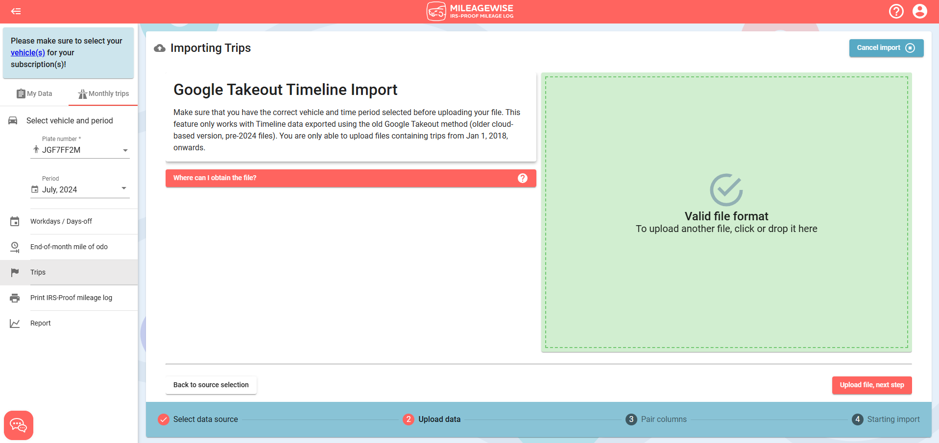 google takeout timeline trips