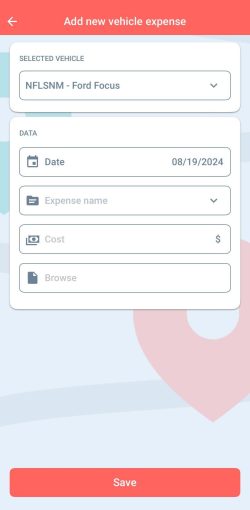 adding a new vehicle expense