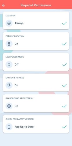 mileage tracking permissions